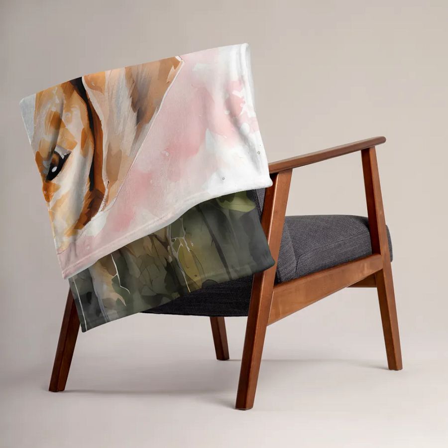 Beagle Dog Cute Puppy Floral Design Throw Blanket product image (7)