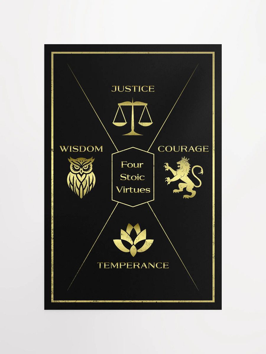 4 Stoic Virtues Matte Paper Poster product image (6)