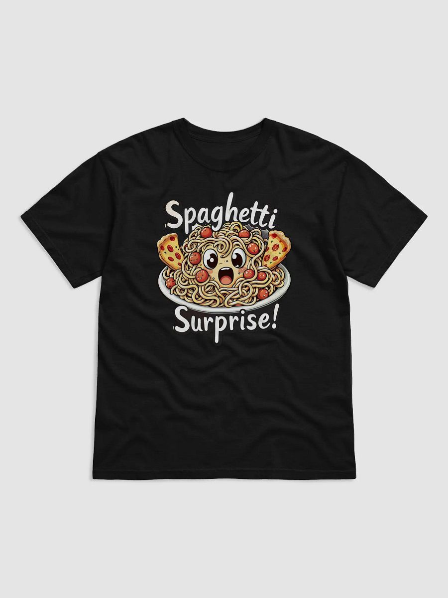 Spaghetti Surprise T-Shirt – Funny Cartoon Pasta Shirt with Pizza Art – Bold Artistic Cotton Tee – Unique Foodie Gift Idea product image (4)