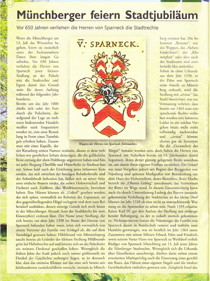 650 Jahre Stadtrecht in Münchberg product image (1)