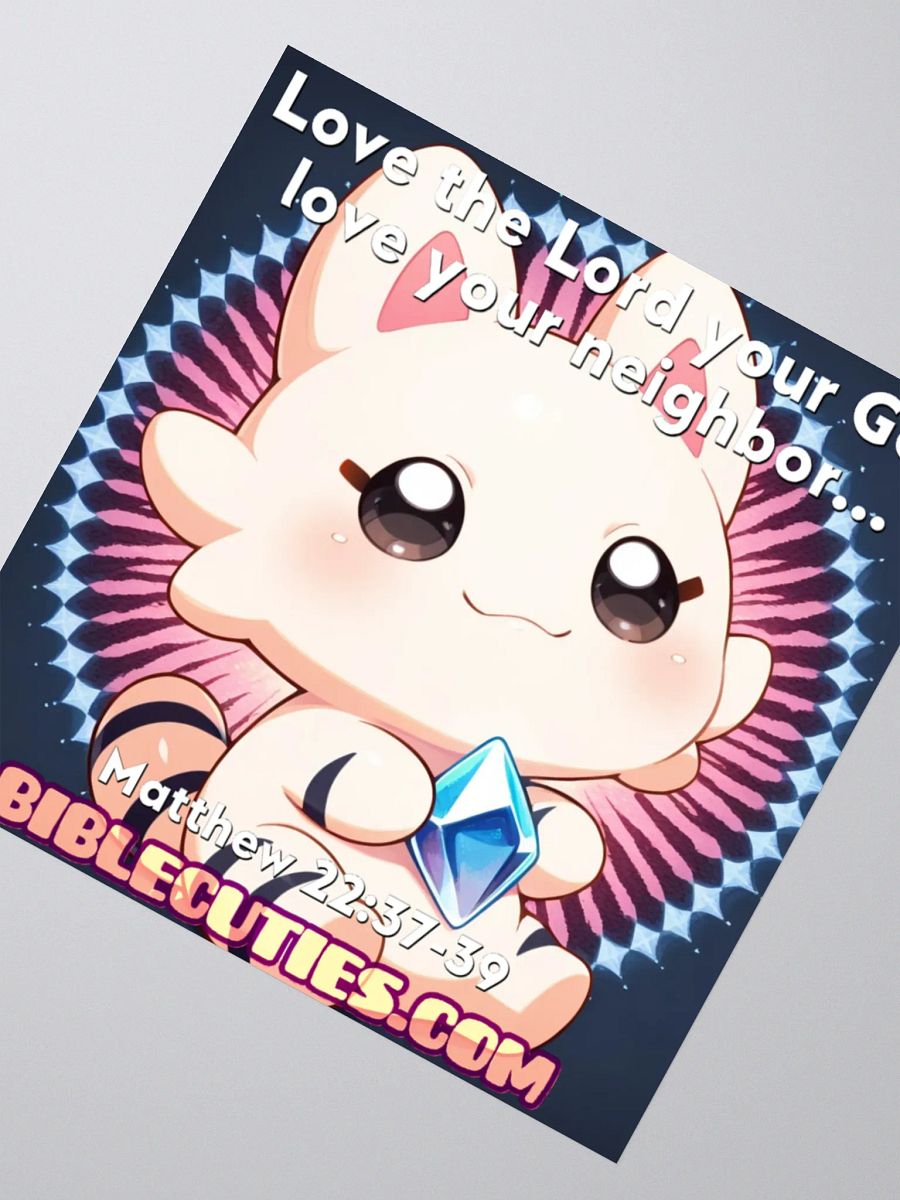 Bible Cuties Luna - Love the lord your God love your neighbor Sticker product image (3)
