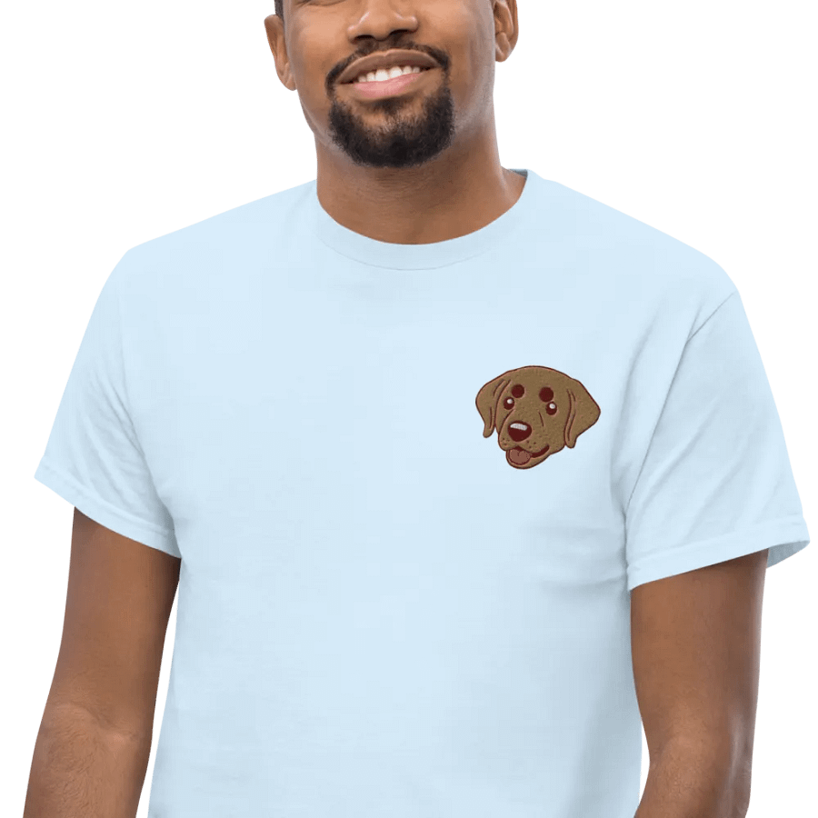 Brown Labrador retriever Dog Embroidered T-Shirt product image (6)