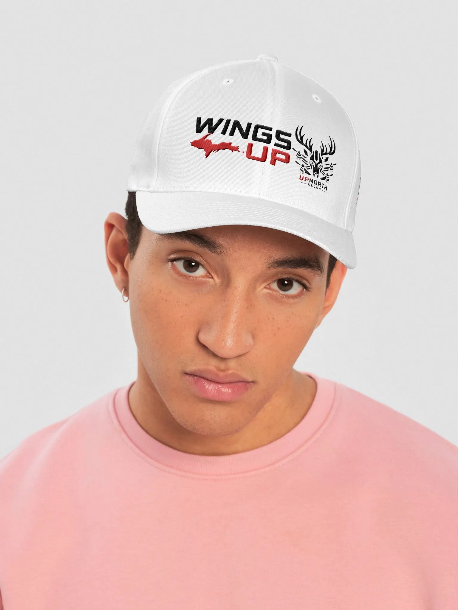 UPNorth Black on White Fitted Hat product image (5)