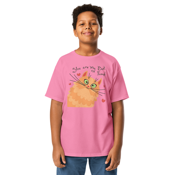 Kids T-Shirt Lovely Red Cat Graphic product image (1)