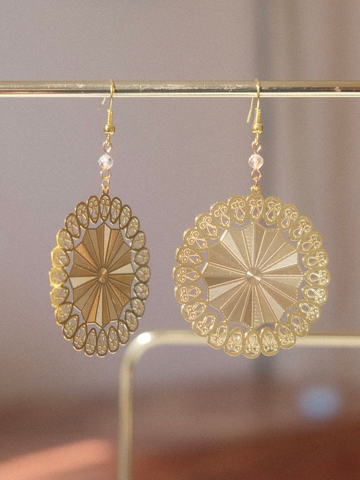 Golden wheel - Citrine earrings product image (2)