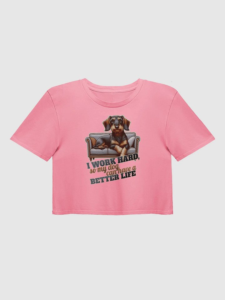 Work Hard – Dachshund - Premium Crop Top product image (17)