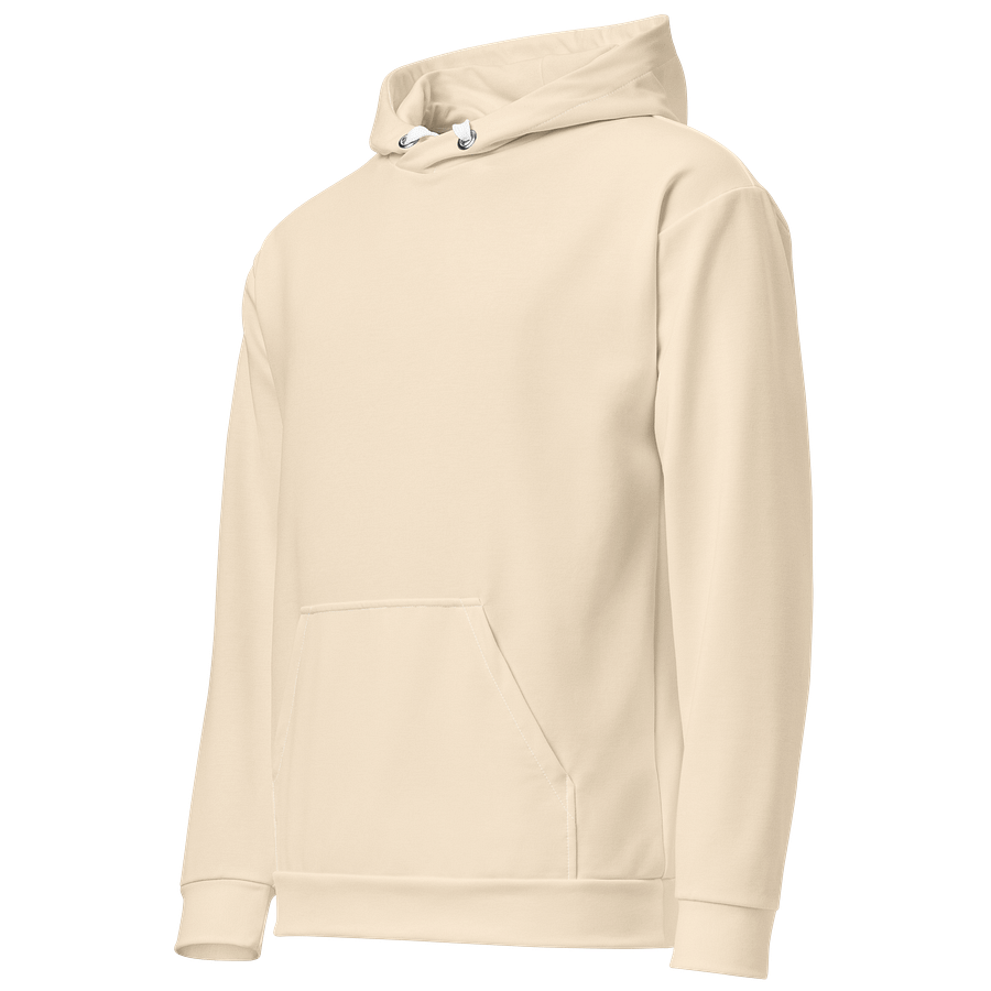 Cream Beige Solid Color Eco Friendly Pullover Unisex Hoodie product image (2)