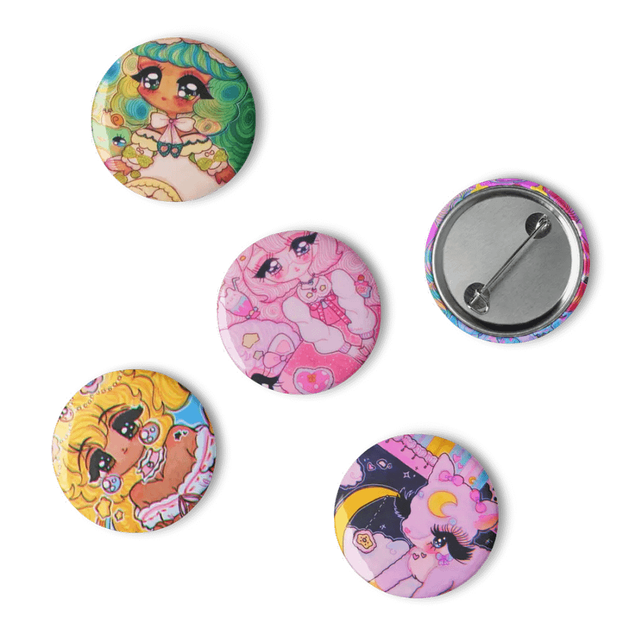 Kawaii Button Collection - Set of 5 product image (6)