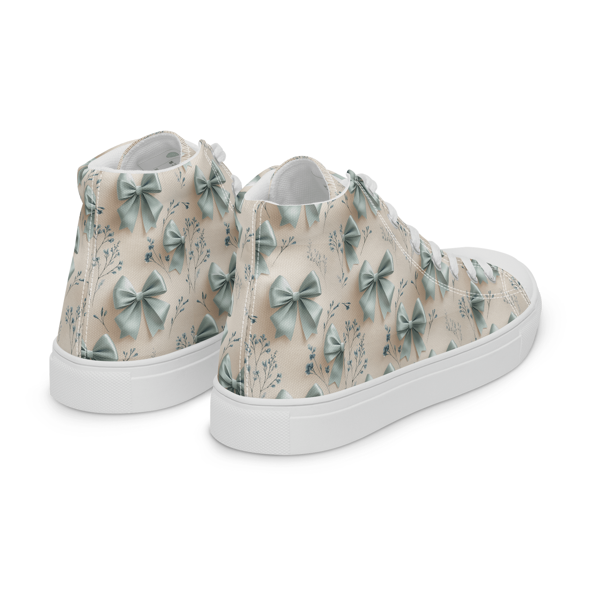 Women's High Top Canvas Shoes – Something Blue Bows product image (7)
