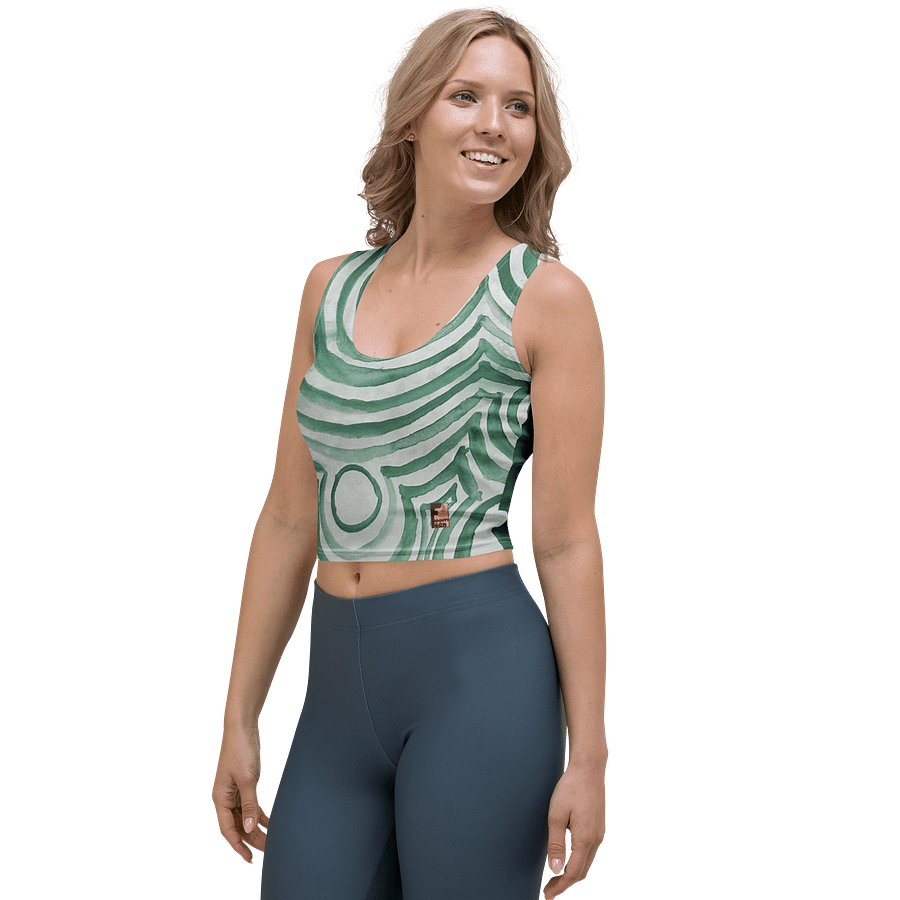 "Green Swirl" Crop Tank Top product image (3)