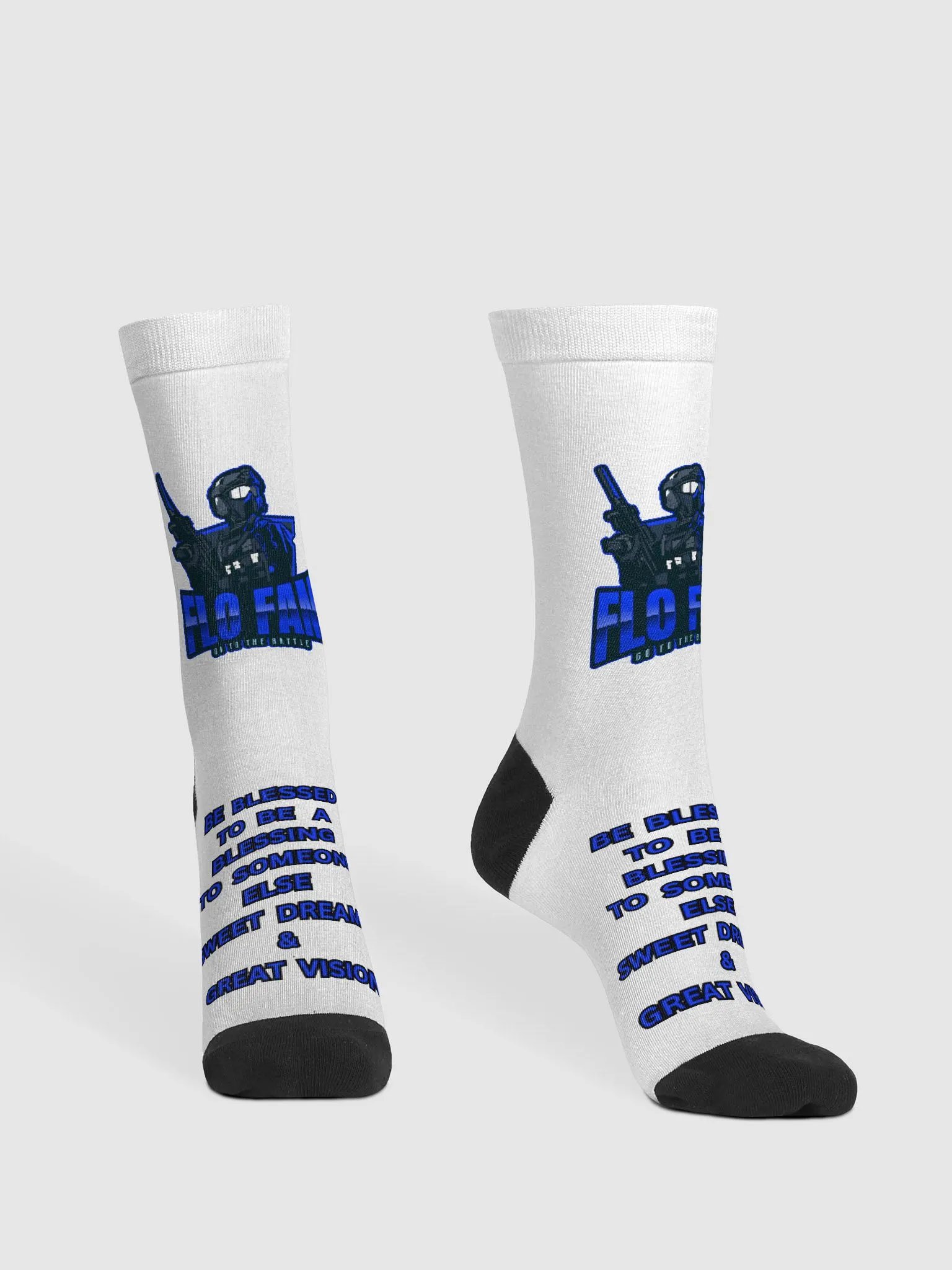 Symmetric Blue Mirage Crew Socks product image (2)