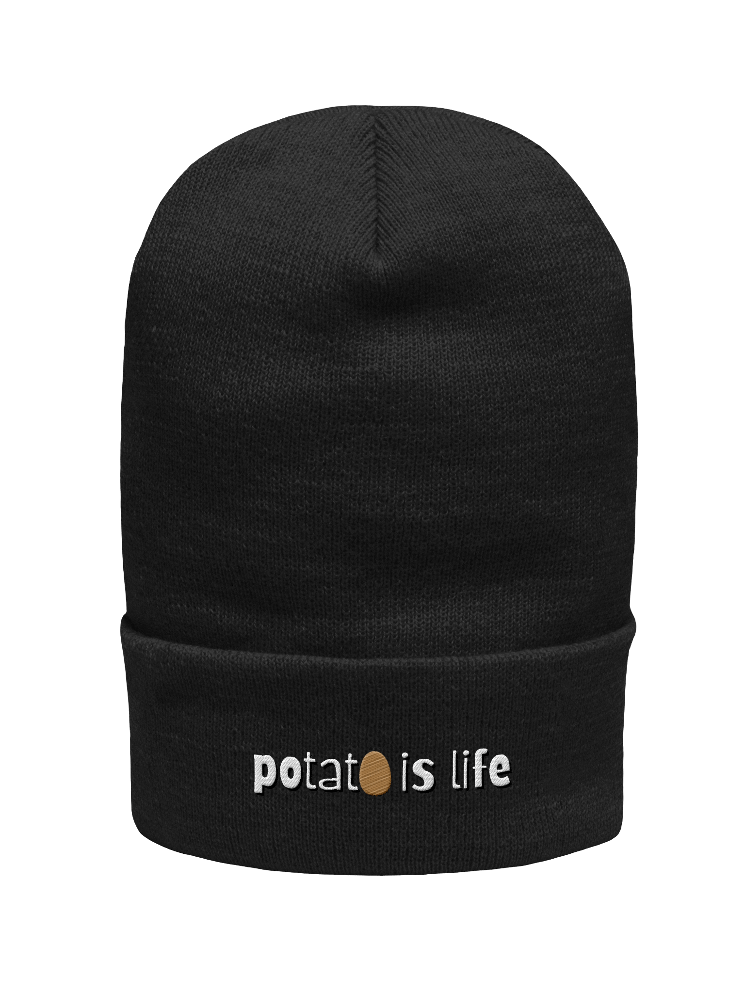 potato is life Beanie Black product image (1)