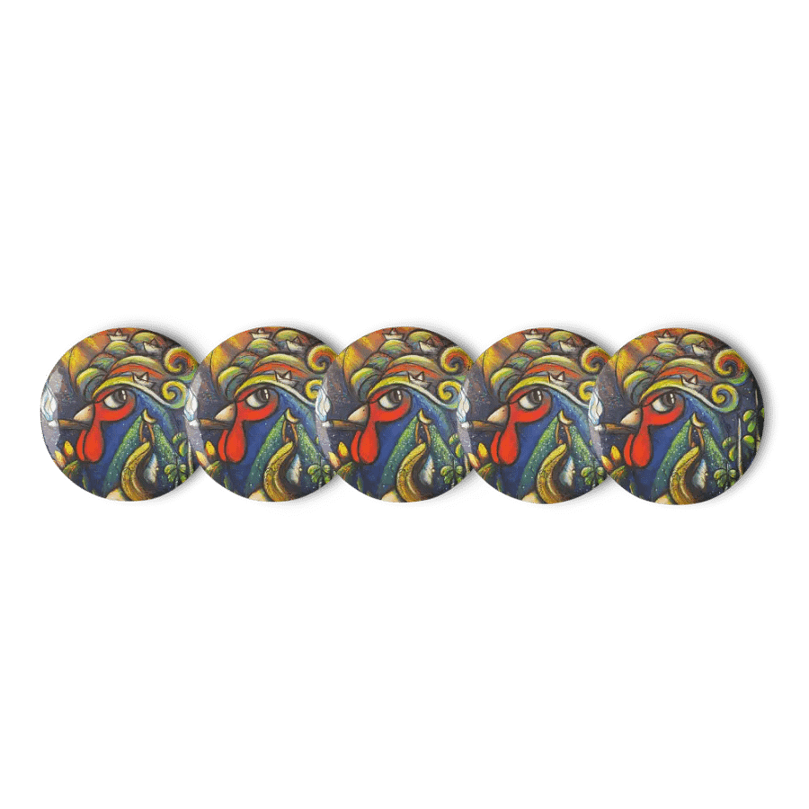 Whimsical Rooster Pin Button Set product image (1)