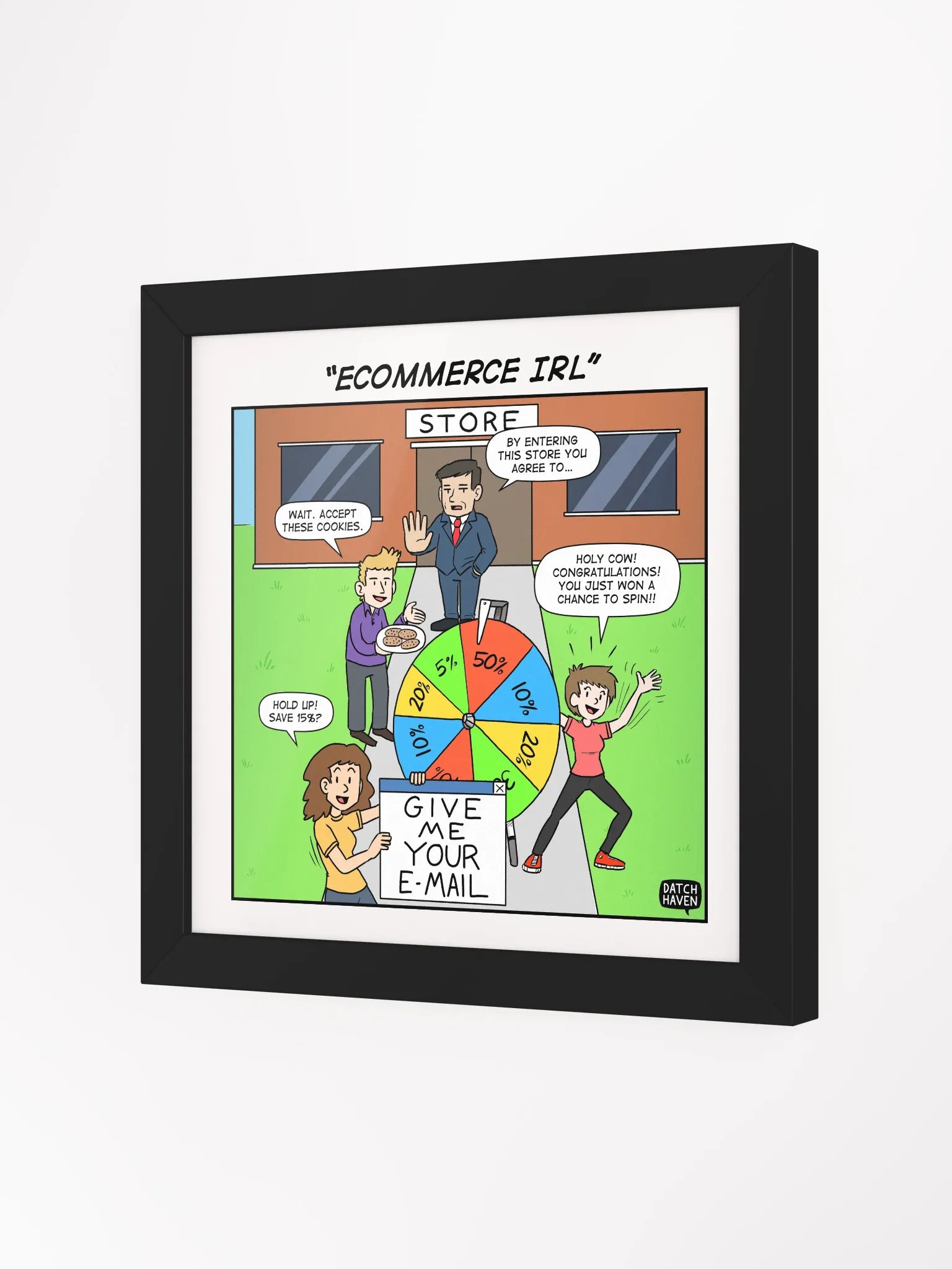 "eCommerce IRL" framed poster (10″×10″) product image (2)