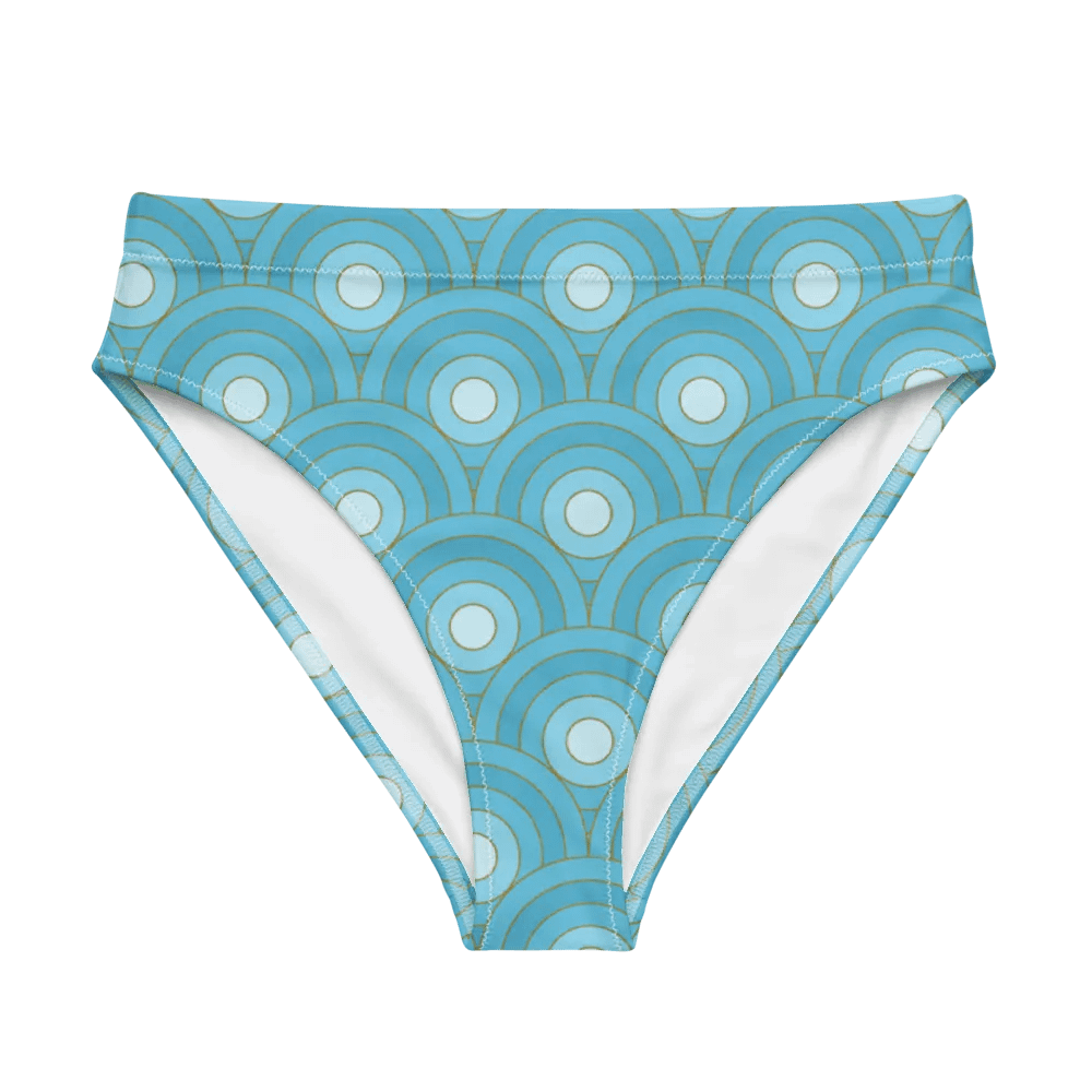 Beautiful Retro Bullseye Pattern High Waisted Bikini Bottom product image (6)