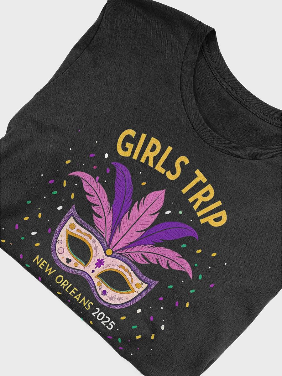Mardi Gras Unisex Tee, Girls Trip New Orleans 2025 Shirt, Carnival Graphic Top, Festival Tee, Louisiana Souvenir Tee product image (5)