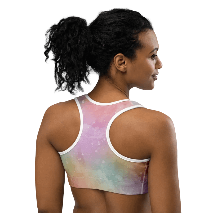 Galactic Glow Sports Bra - Celestial Comfort for Cosmic Workouts product image (4)