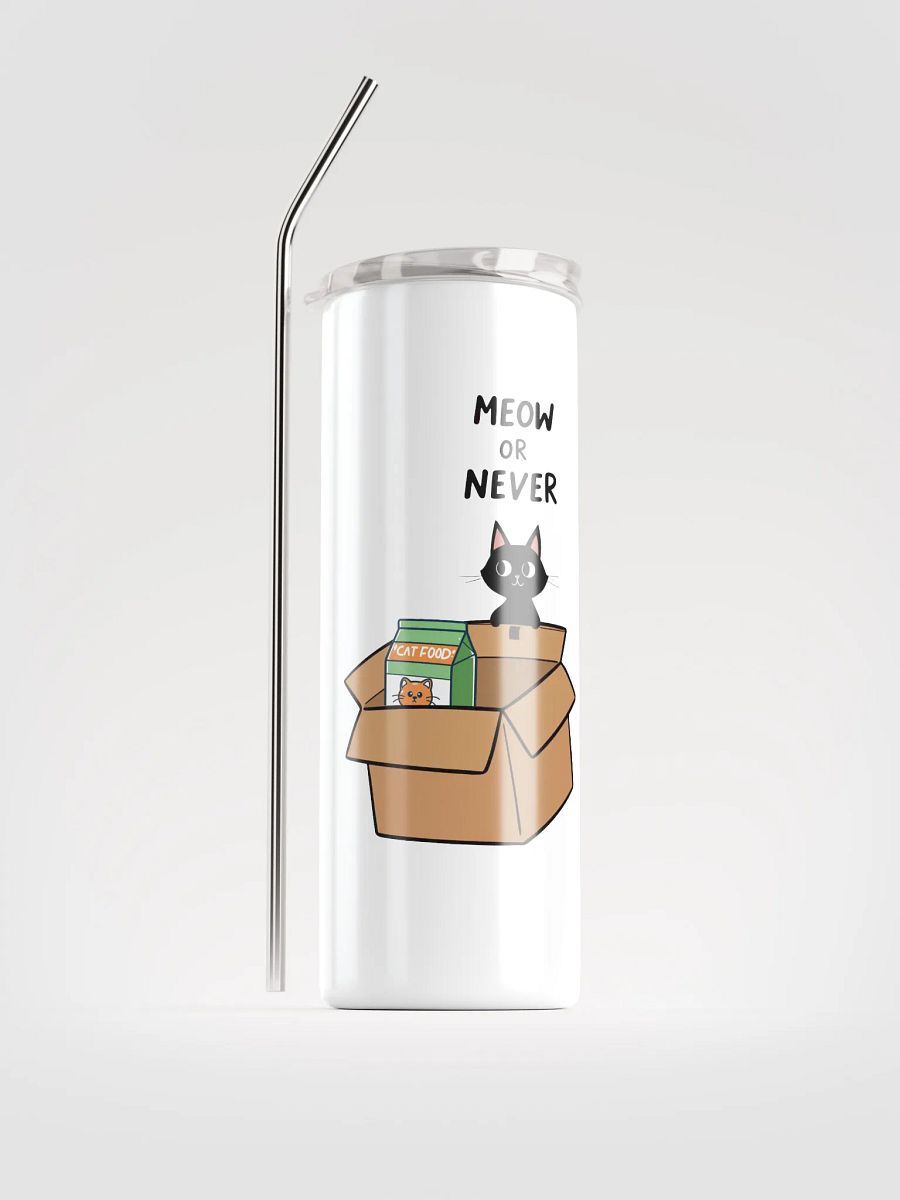 Meow or Never Steel Tumbler product image (1)