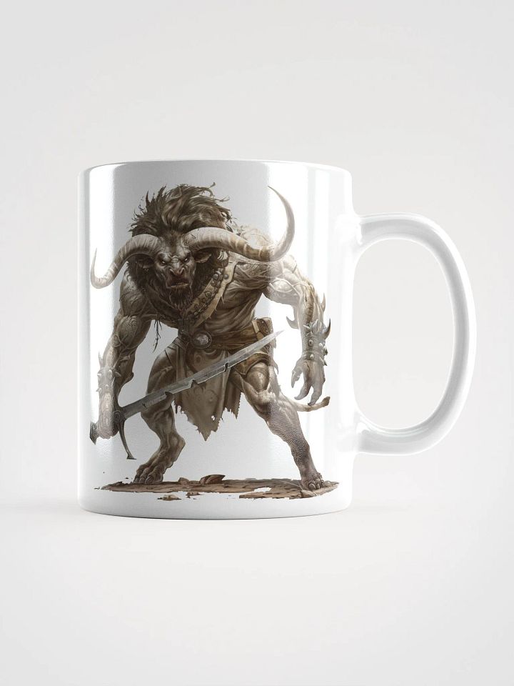 The Minotaur - The Legendary Greek Mythical Creature White Glossy Mug product image (1)