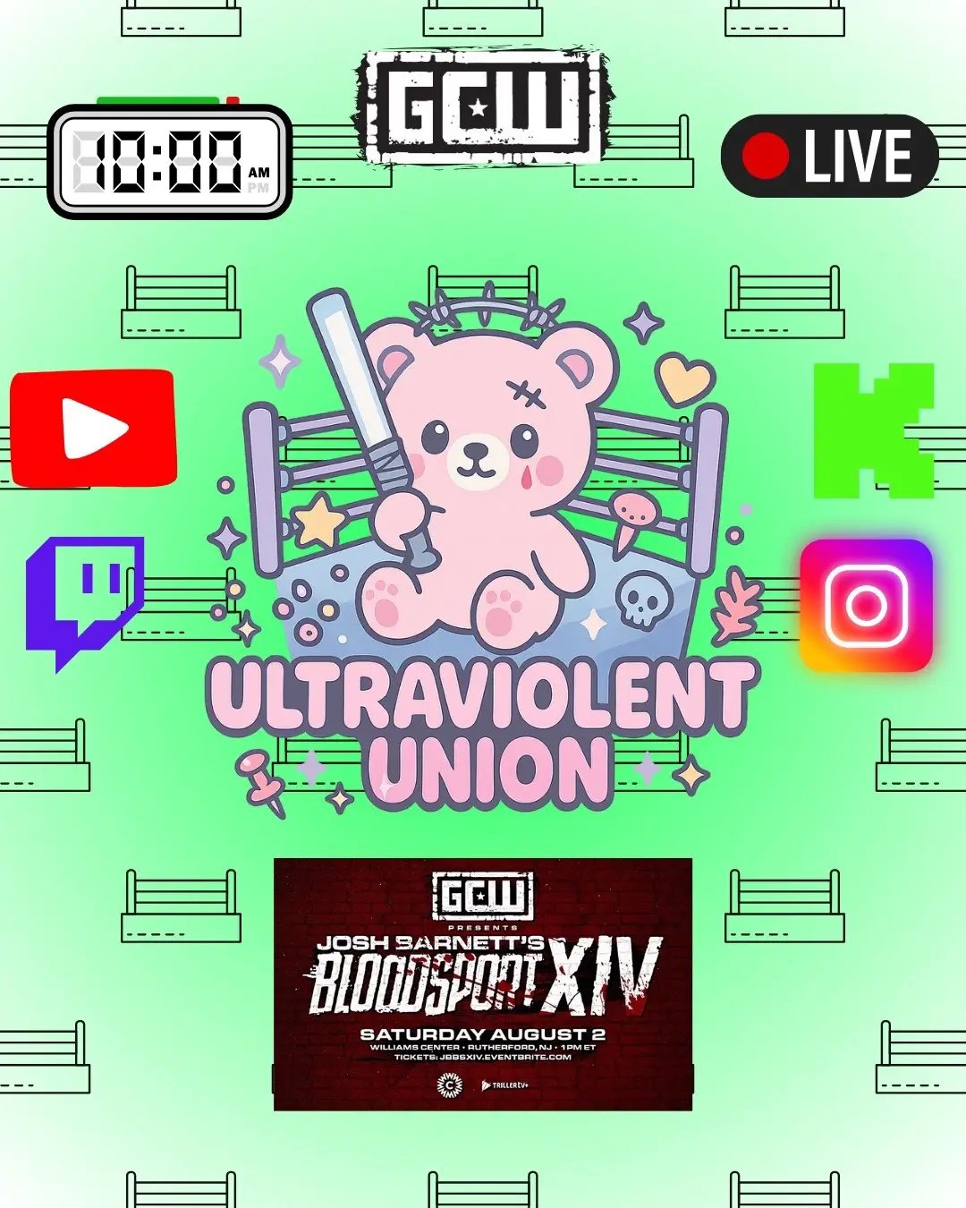 🥋 GCW BLOODSPORT XIV — No ropes. No pinfalls. Just knockouts and tapouts. 💥 Join BC Wrestle Pod on **Saturday, August 2 at 10 AM PST** for a LIVE Watchalong of **GCW Bloodsport XIV**, where pure shoot-style wrestling takes over. It’s one of the most unique events in all of pro wrestling — raw, intense, and real. 🕙 When: Saturday @ 10 AM PST   📺 Where: twitch.tv/bcwrestlepod   🎤 Who: The BCWP crew — reacting LIVE, breaking down every technical brawl and brutal strike. This isn’t your average wrestling show. It’s Bloodsport. And we’re watching it the only way that makes sense — together, live, with chaos in the chat. #GCWBloodsportXIV #GCW #Bloodsport #IndieWrestling #ShootStyle      