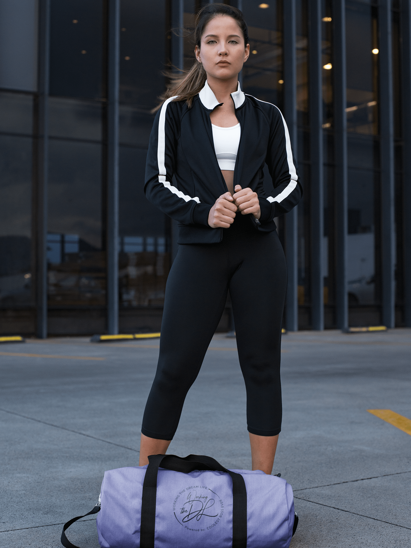 Purple All-Over Print Duffle Bag – Working The Dream Life | Premium Travel & Work Lifestyle Statement product image (5)
