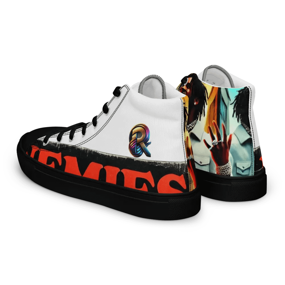 Retro Enemies High Top Canvas Shoes product image (4)