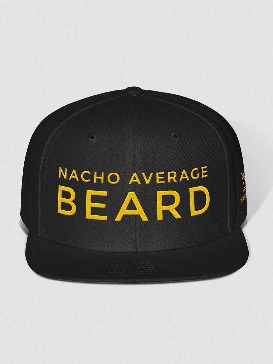 Nacho Average Beard Snapback Cap (Gold Embroidery) product image (1)