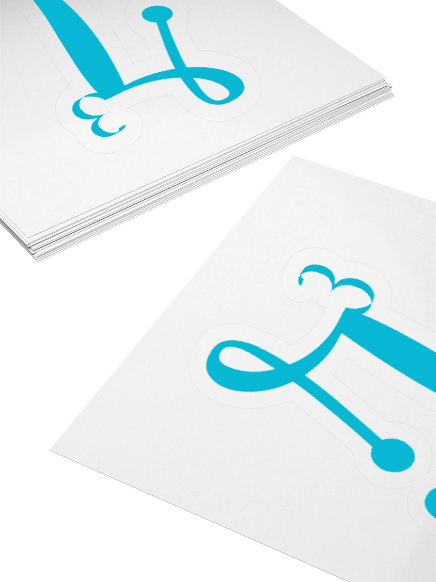 R³ - Turquoise Monogram Kiss Cut Stickers product image (8)