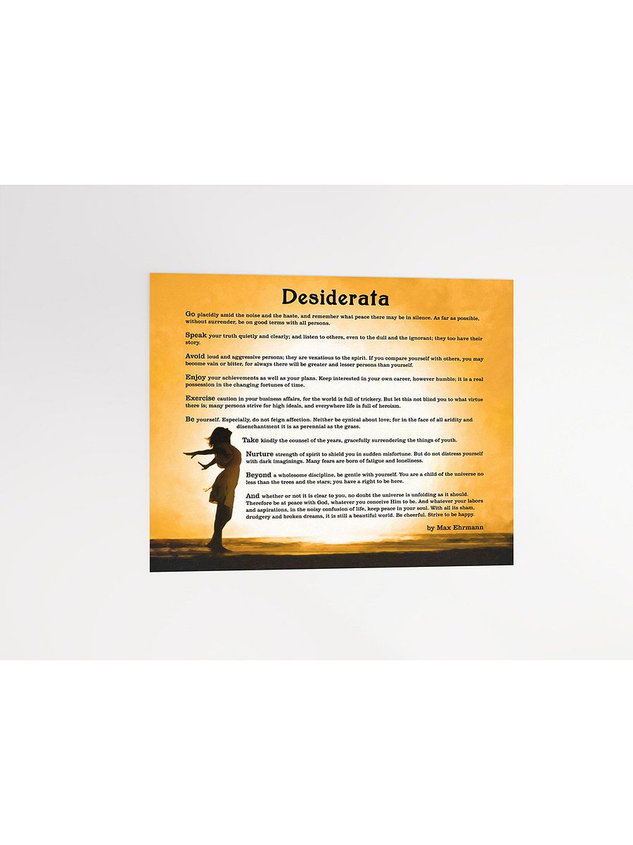 Desiderata Poem Print – Inspirational Matte Poster product image (2)