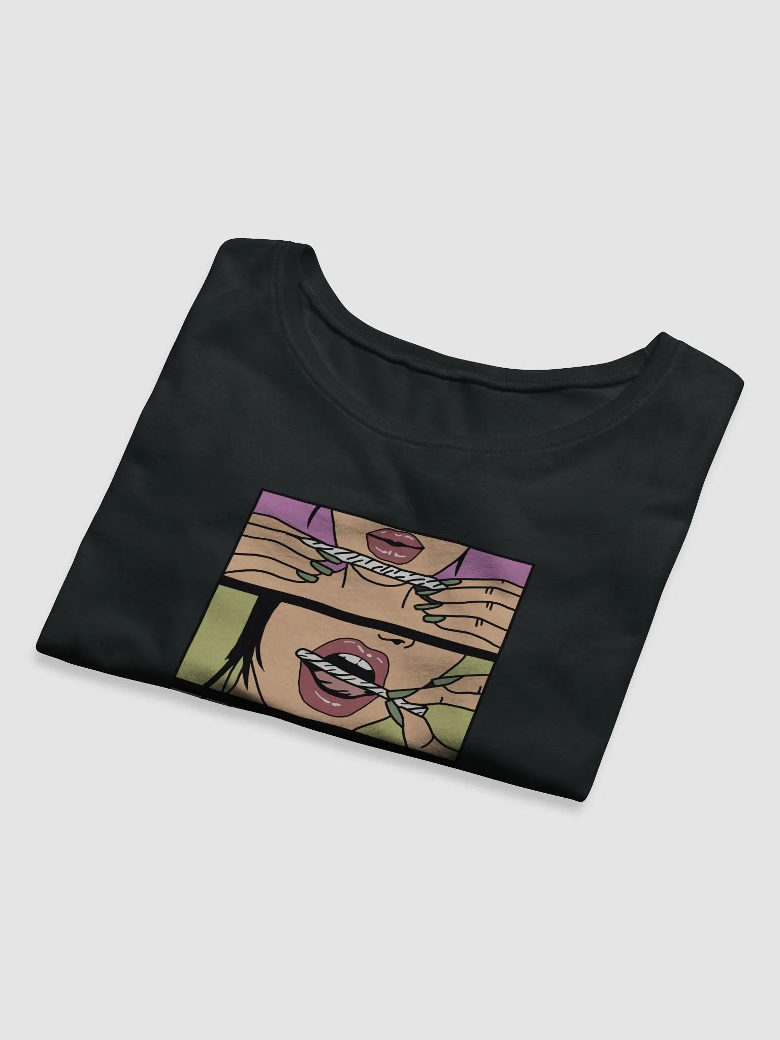 Pop Art Smoking Sequence Crop Tee product image (15)