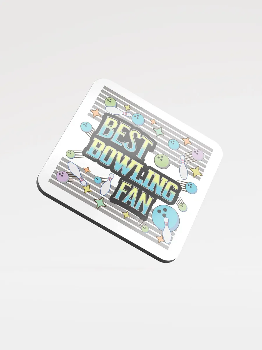 Best Bowling Fan Fanatic Glossed Cork Coaster product image (1)