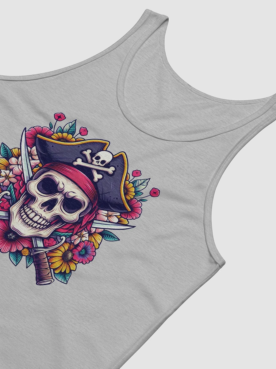 Floral Pirate Skull Tank Top product image (30)