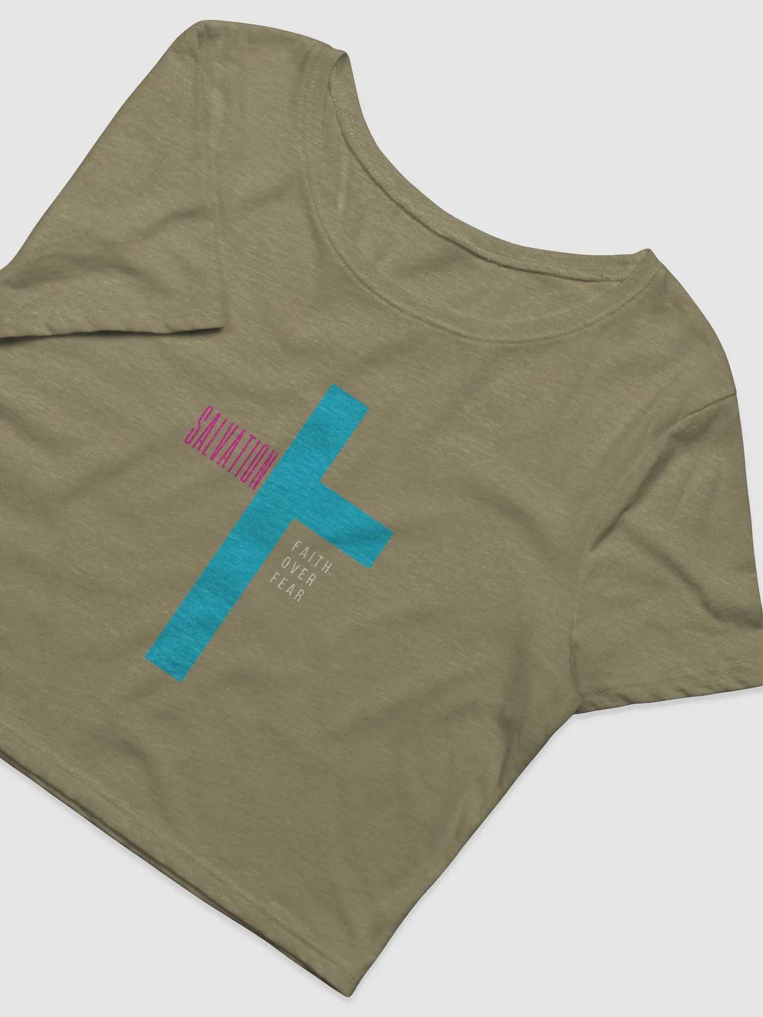 SALVATION: Women's Crop Tee (Faith Over Fear) product image (5)