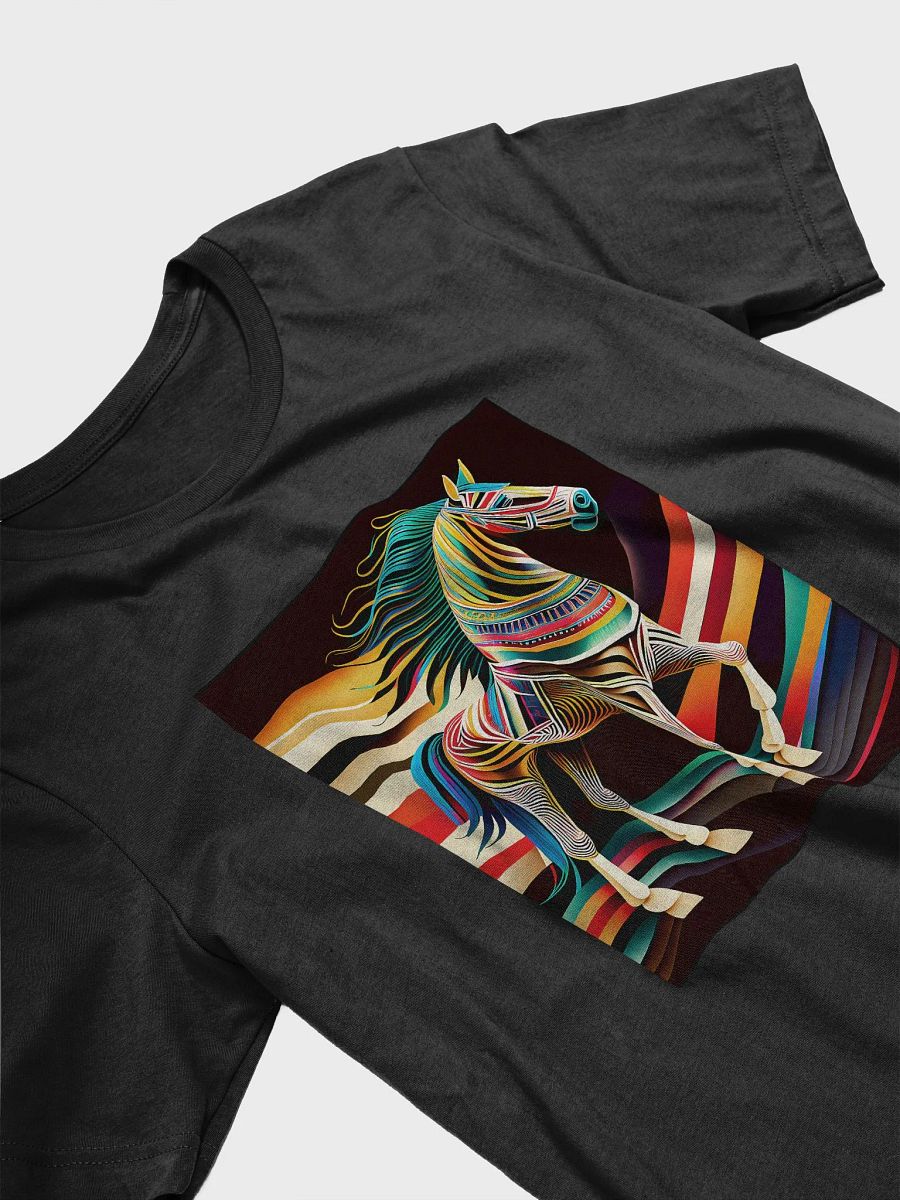 Stylized horse illustration made of coloured ribbons product image (26)