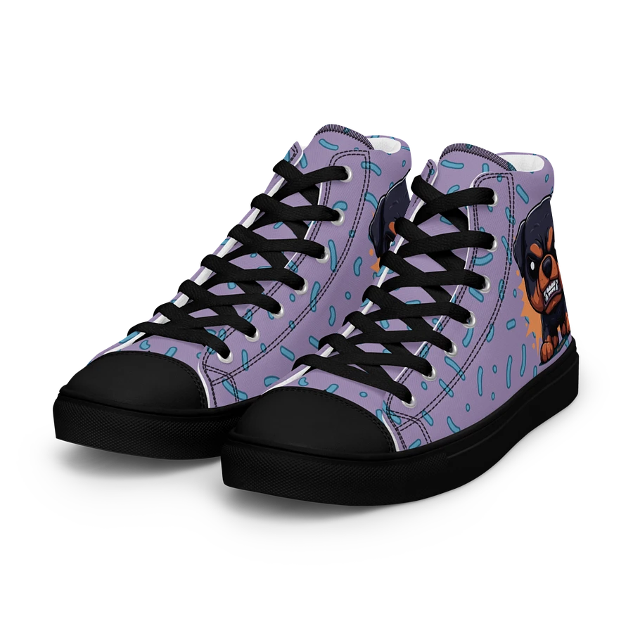 Rottweiler Angry Pup - Women's High Top Canvas Shoe product image (5)