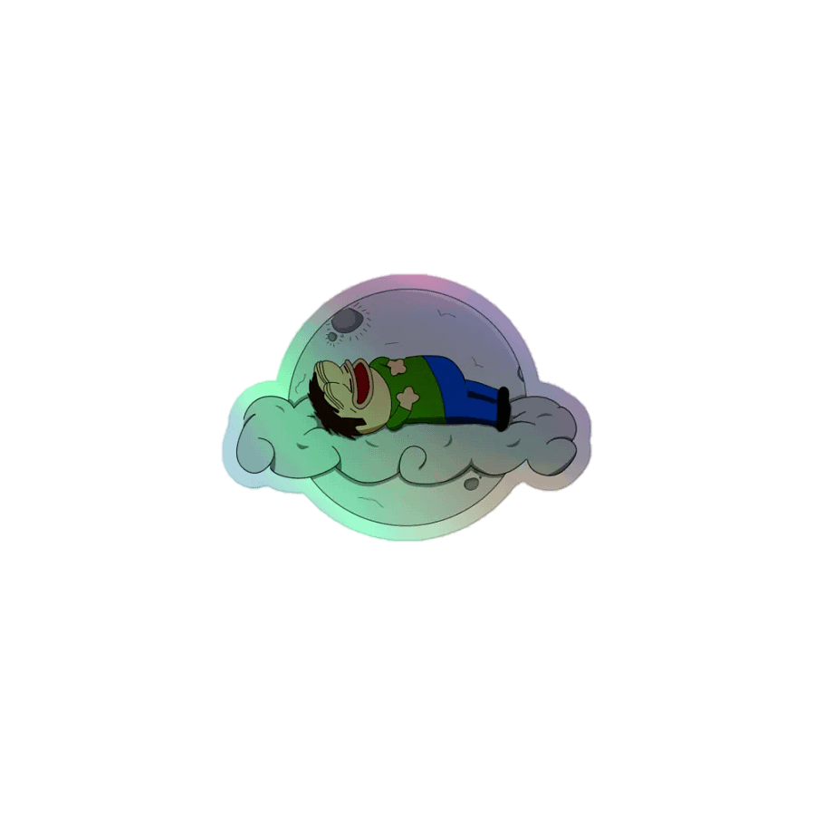 Mijo on Clouds Holographic Sticker product image (1)