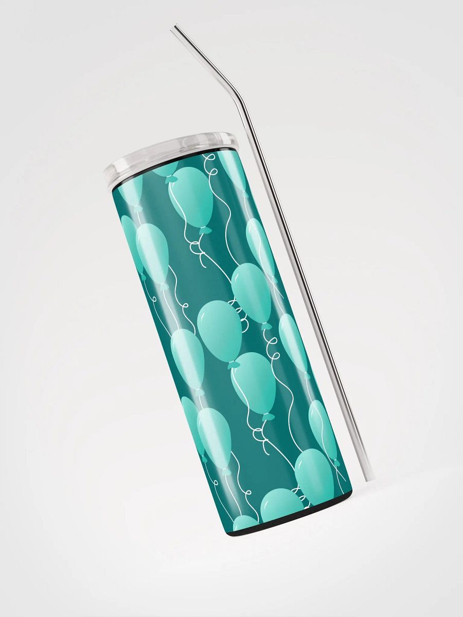 Party Time! Floating Balloons 20 oz Tumbler with Straw product image (4)