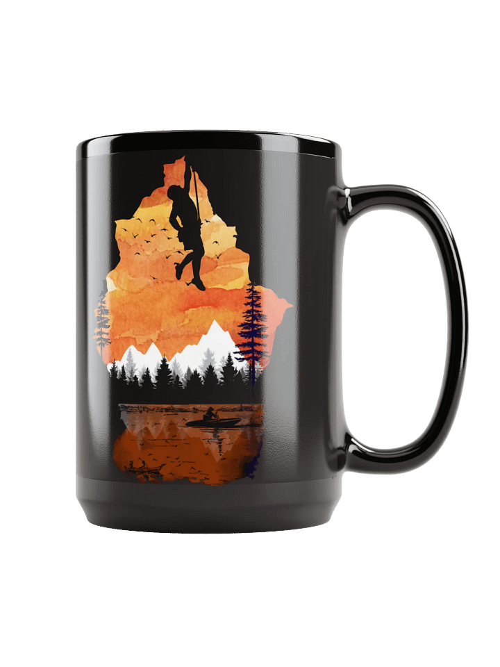climbing sunset Black Mug (15oz) product image (1)