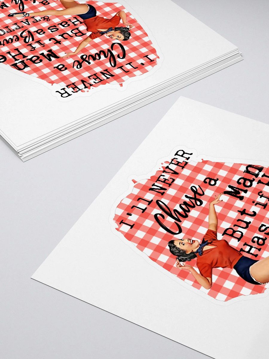 'Pin-up Girl: Beard & Tattoos' Sticker product image (4)