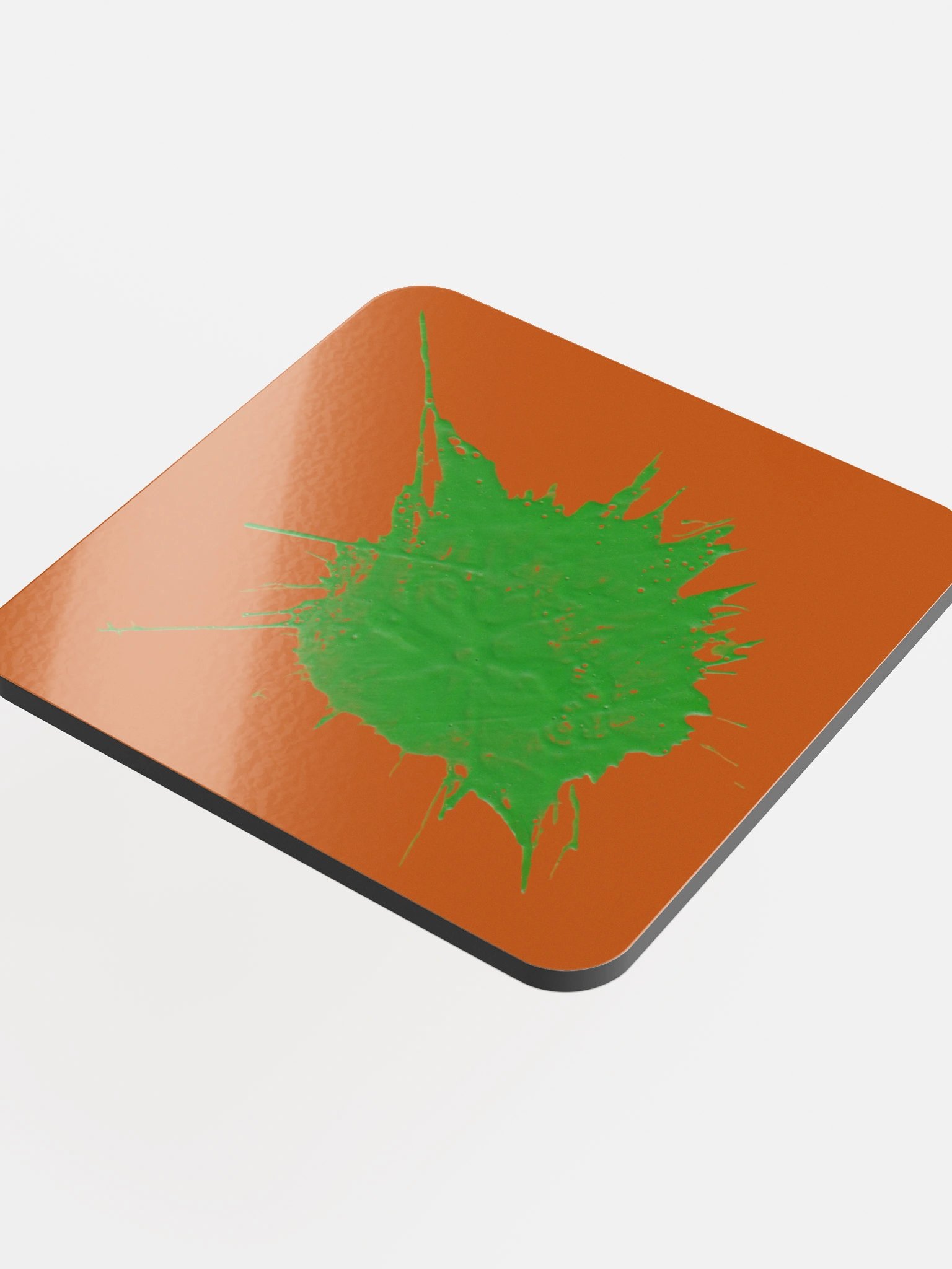 Nostalgic Green Splatter Cork Coaster product image (4)