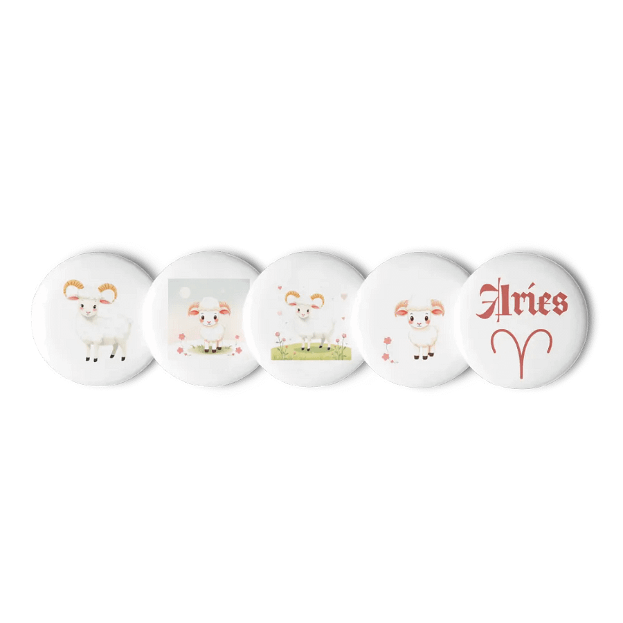 Fluffy Sheep Pin Button Set product image (1)