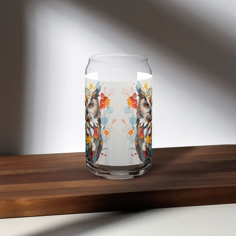 Mystic Plumage Owl Glass Can Sipper product image (7)