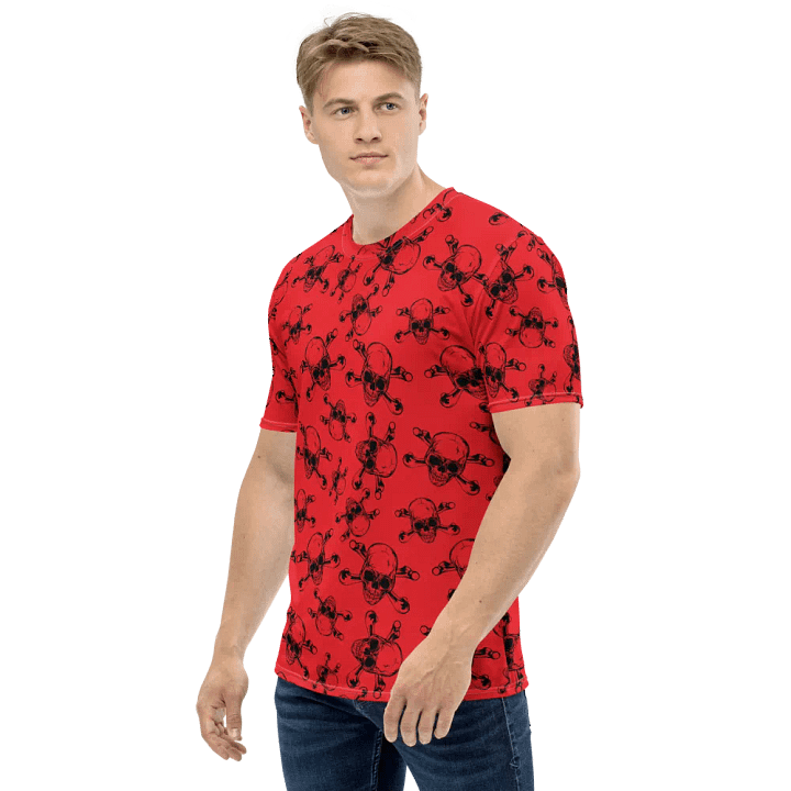 Skull & Bones - Red - All-Over Print Crew Neck T-Shirt product image (2)