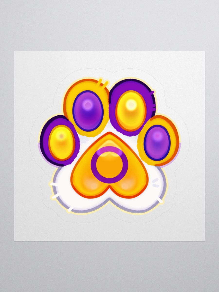 Intersex Pride Paw Print Kiss Cut Stickers product image (4)