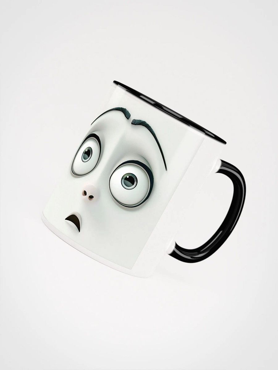 Worried Cartoon Face Mug: Add Whimsy to Your Morning Brew! product image (8)