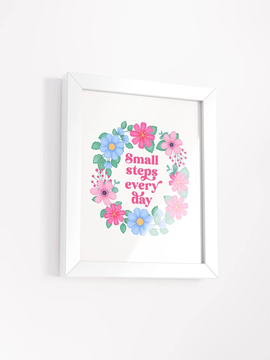 Small steps every day - Motivational Wall Art White product image (2)