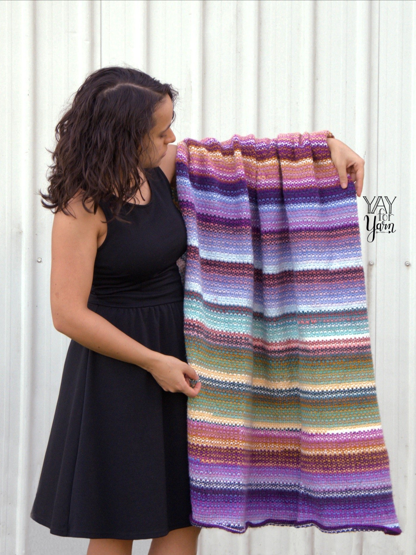 Brava Stripe Blanket - PDF Knitting Pattern & Video Tutorial product image (2)