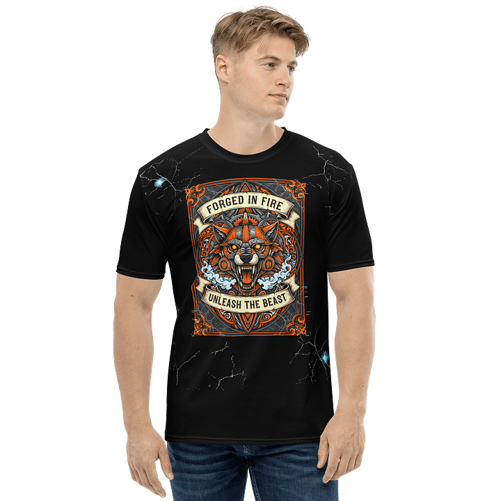 Electric Instinct – Bold Wolf All-Over Print T-Shirt for Rebels & Dreamers product image (2)
