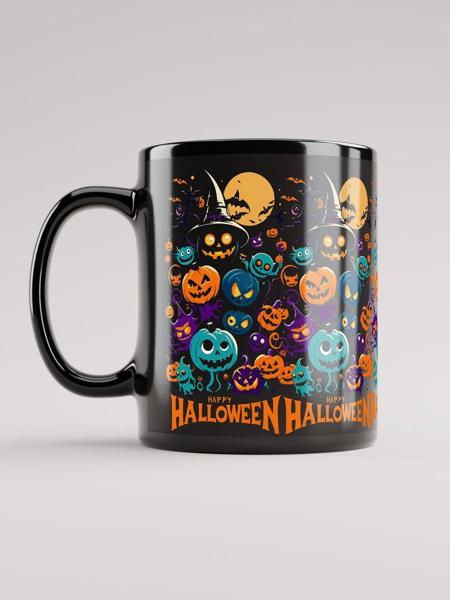 Retro Happy Halloween Black Mug product image (6)