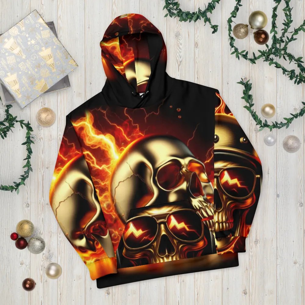 Metallic Inferno - Unisex Skull Hoodie #2 product image (10)
